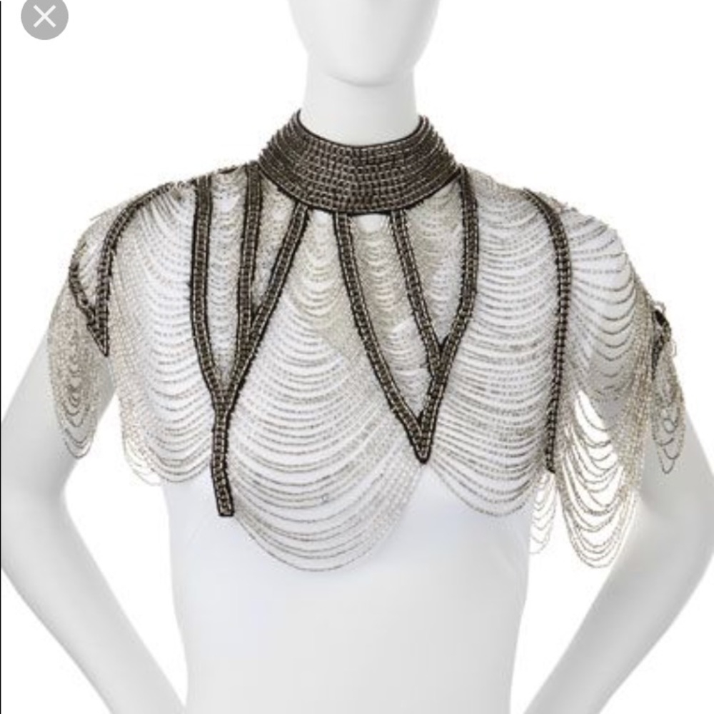 Haute hippie beaded neck piece